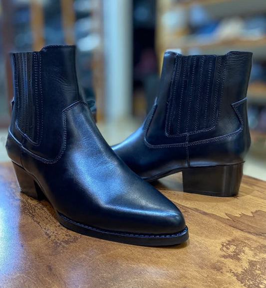 Men's Chelsea Pointed Toe Slip-on Short Boots