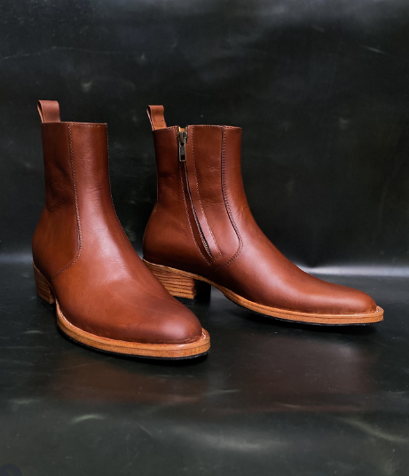 Men's Pointed Chelsea Vintage Handmade Ankle Boots