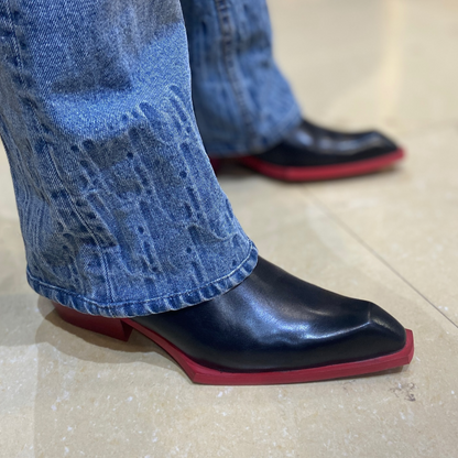 Men's Chelsea Twist-Toe Side Zipper Ankle Boots