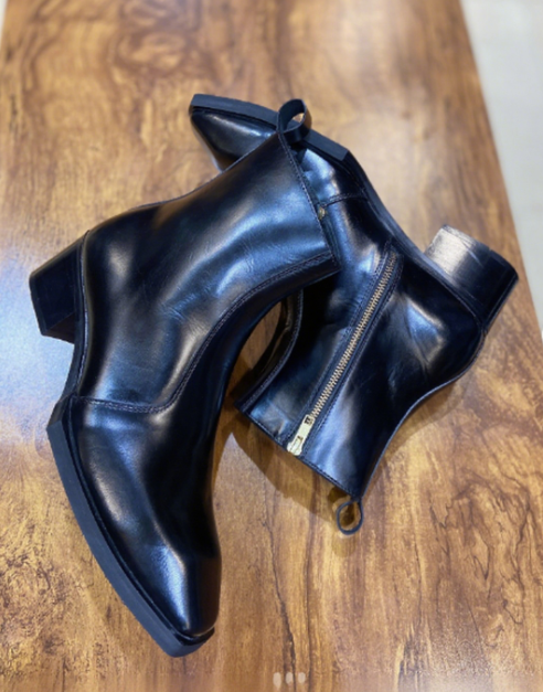 Men's Italian Handmade Leather Ankle Boots