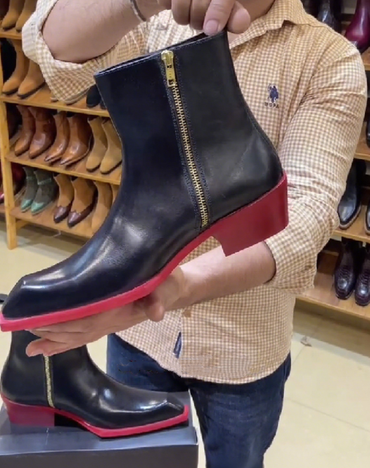 Men's Chelsea Twist-Toe Side Zipper Ankle Boots