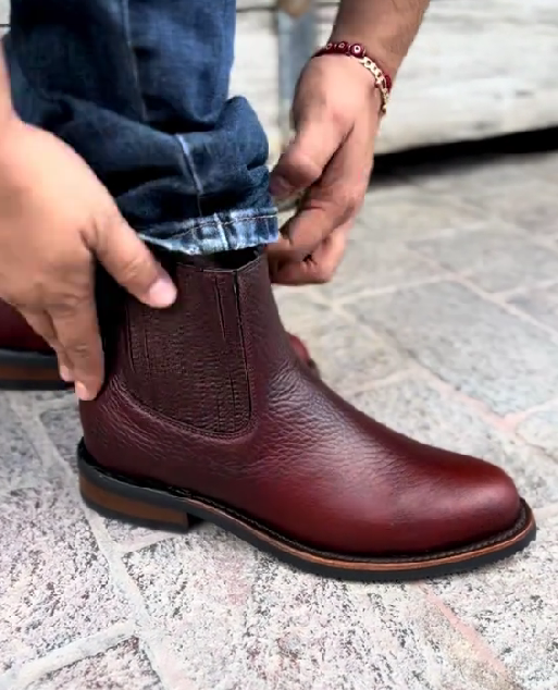 Men's Non-slip Sole Cowboy Leather Boots