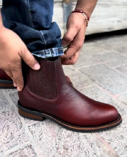 Men's Non-slip Sole Cowboy Leather Boots