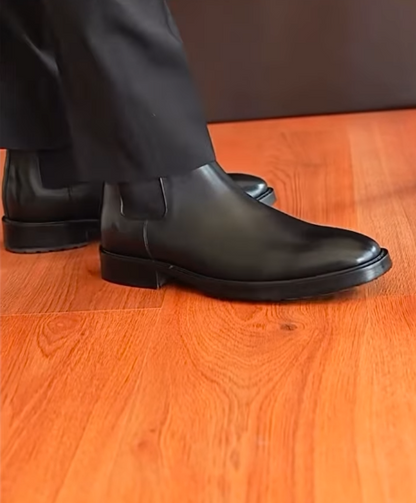Men's All-black Slip-on Chelsea Boots