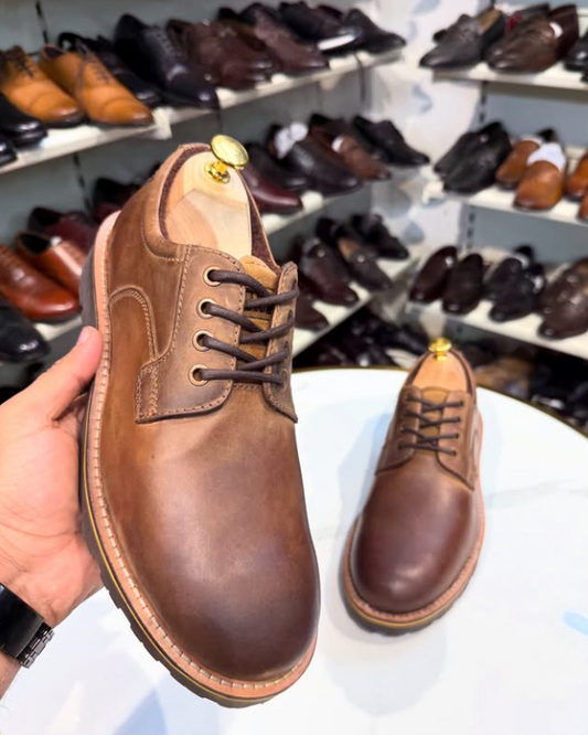 Men's Business Casual Lace-up Leather Shoes