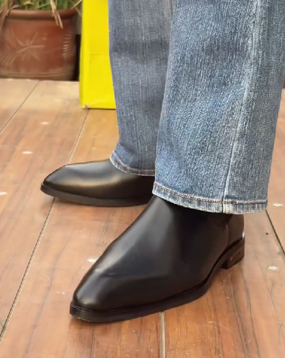 Men's Refined Toe Flat Stretch Cowboy Boots