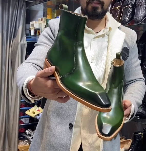 Ultimate Green Italian Shape Boots