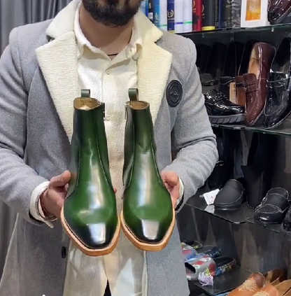 Ultimate Green Italian Shape Boots