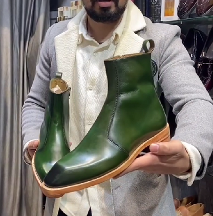 Ultimate Green Italian Shape Boots