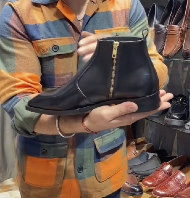 All Black 5 inches Italian Handmade Leather Boots