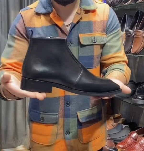 All Black 5 inches Italian Handmade Leather Boots