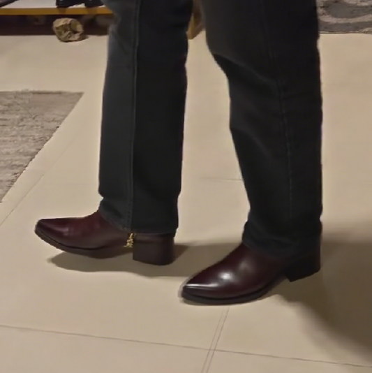 Italian Round-toe Handmade Leather Ankle Boots