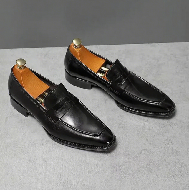 Men's Handmade Dark Brown Loafers Shoes