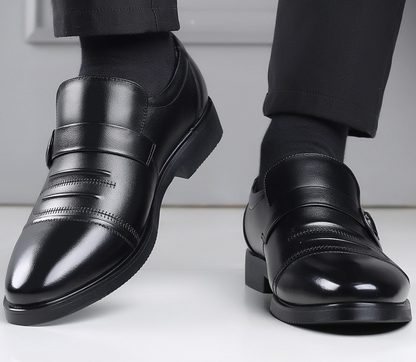 Men's Leather Business Casual Breathable Slip-on Shoes
