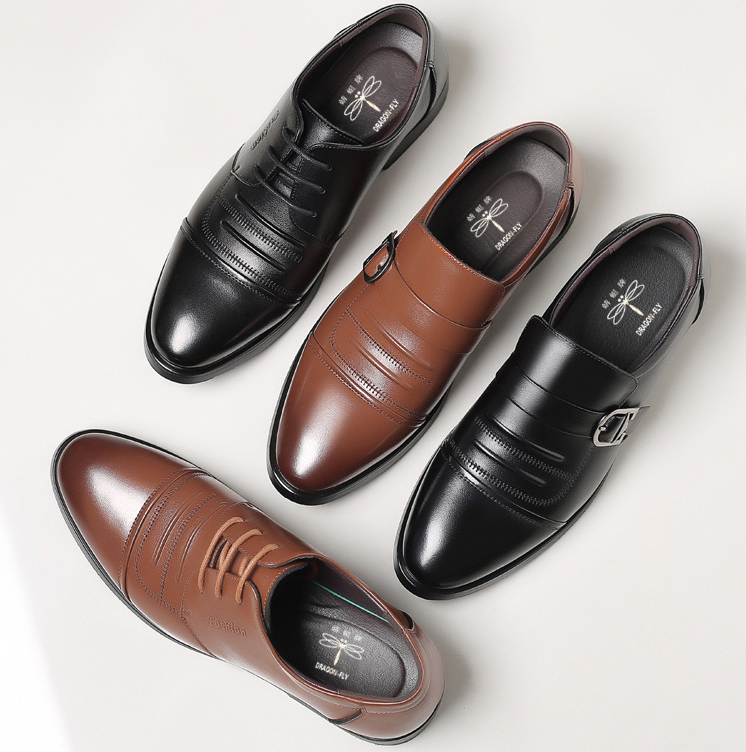 Men's Leather Business Casual Breathable Slip-on Shoes