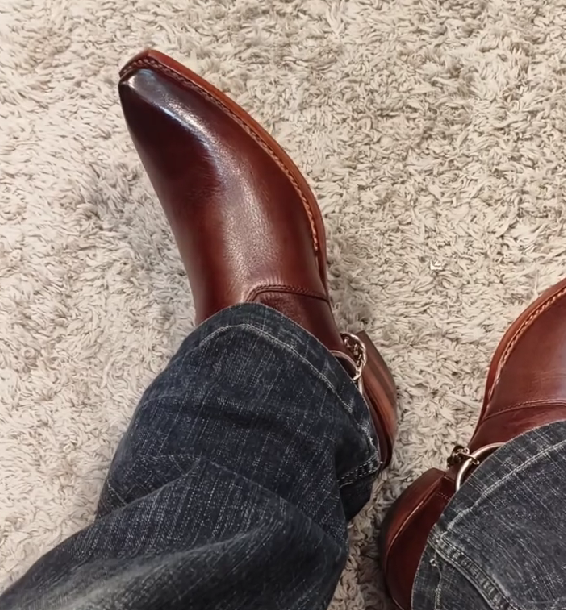 Men's Italian Handmade Western Cowboy Ankle Boots