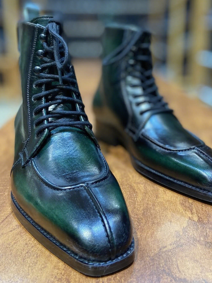 Men's Lace-up Leather Ankle Boots