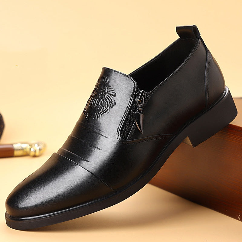 Men's Calf-Skin Pointed-Toe Dress Boots