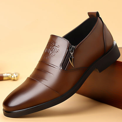 Men's Calf-Skin Pointed-Toe Dress Boots