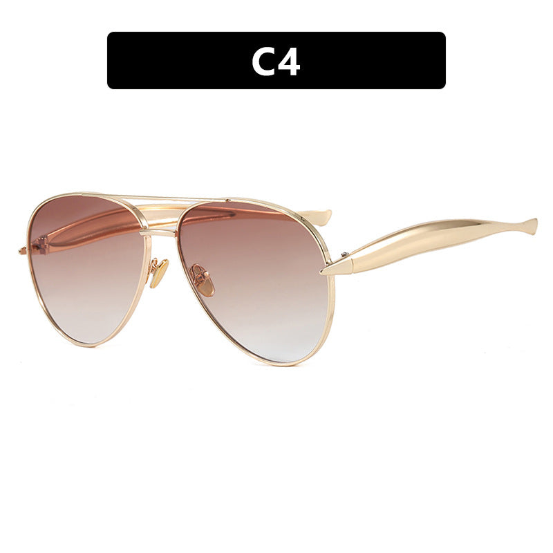Toad-Shaped Metal Sunglasses