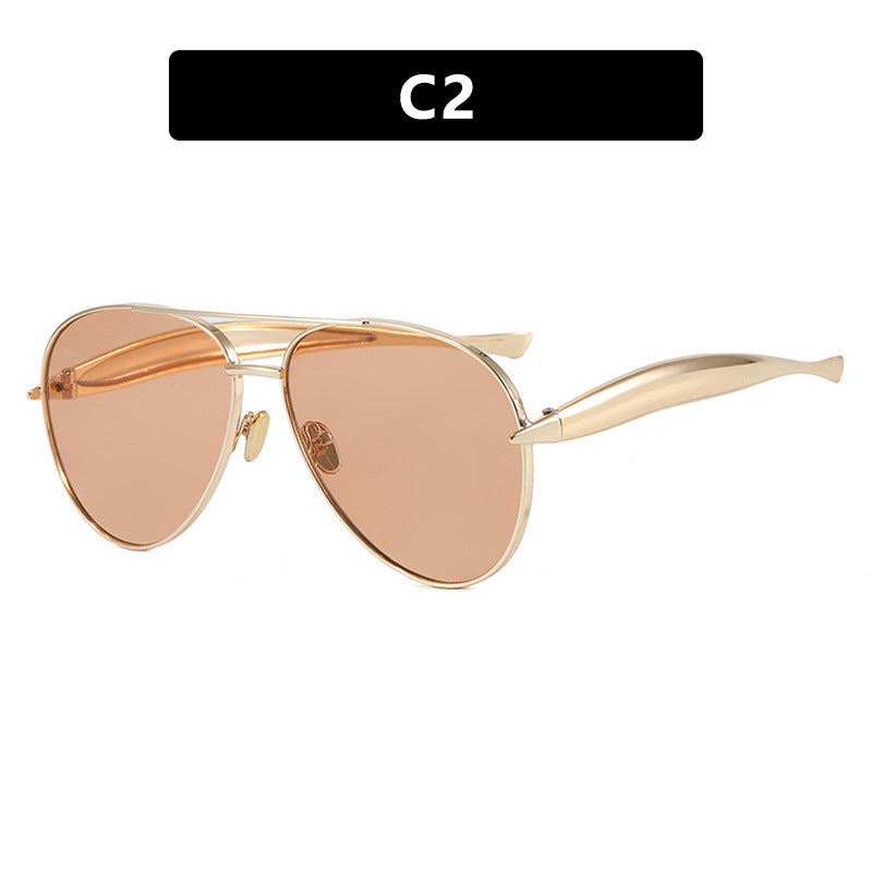Toad-Shaped Metal Sunglasses